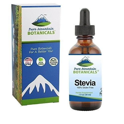 Liquid Stevia Drops Alcohol Free and Kosher Sugar Substitute - 1oz Glass Bottle Image 8