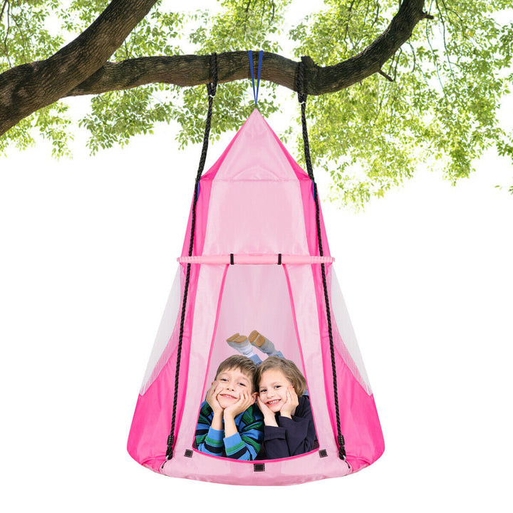 40 Kids Hanging Chair Swing Tent Set Hammock Nest Pod Seat Image 1