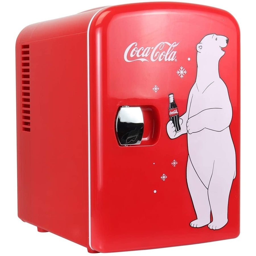 Coca-Cola KWC-4 4 Liter/6 Can Portable Fridge/Mini Cooler for FoodBeveragesSkincare-Use at HomeOfficeDormCarBoat- AC and Image 1