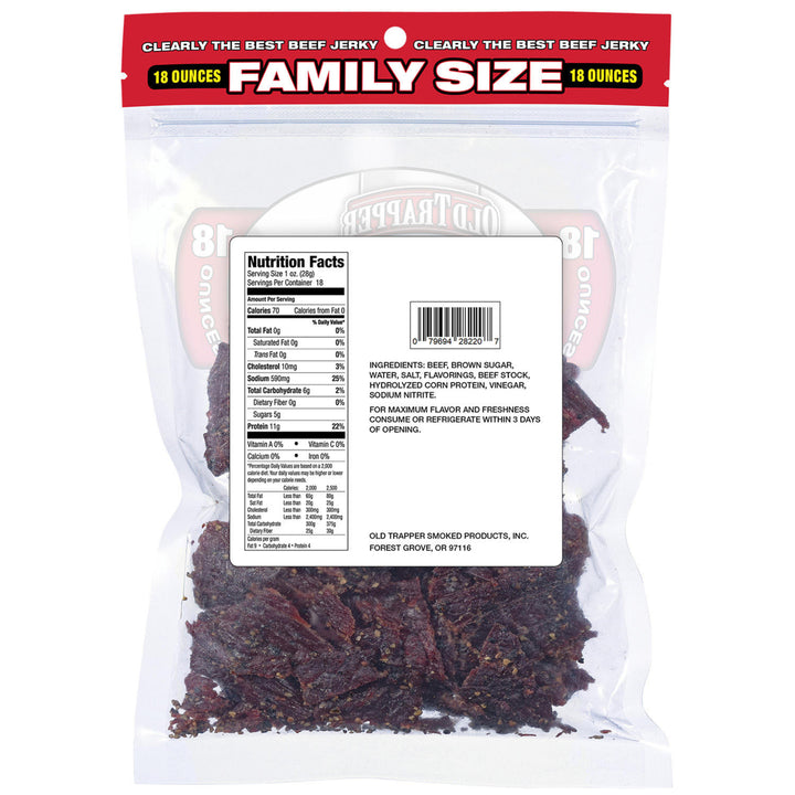 Old Trapper Peppered Beef Jerky (18 Ounce) Image 2