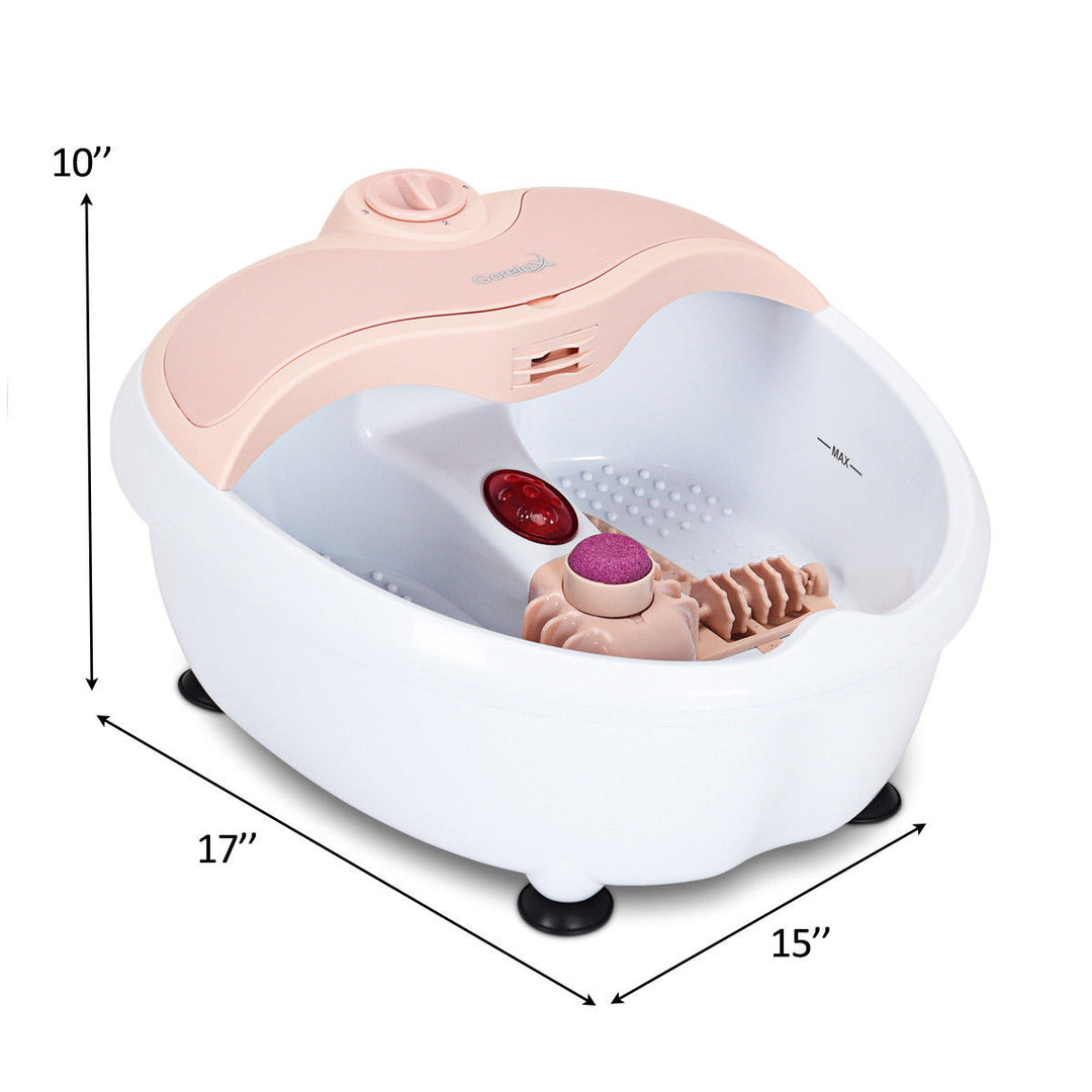 Foot Spa Bath Massager Bubble Vibration Red Light Rollers Handheld Foot Cleaner Image 10