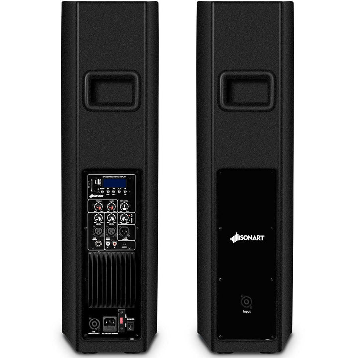 Set of 2 Sonart 2000W Bi-Amplified Speakers PA System Image 9