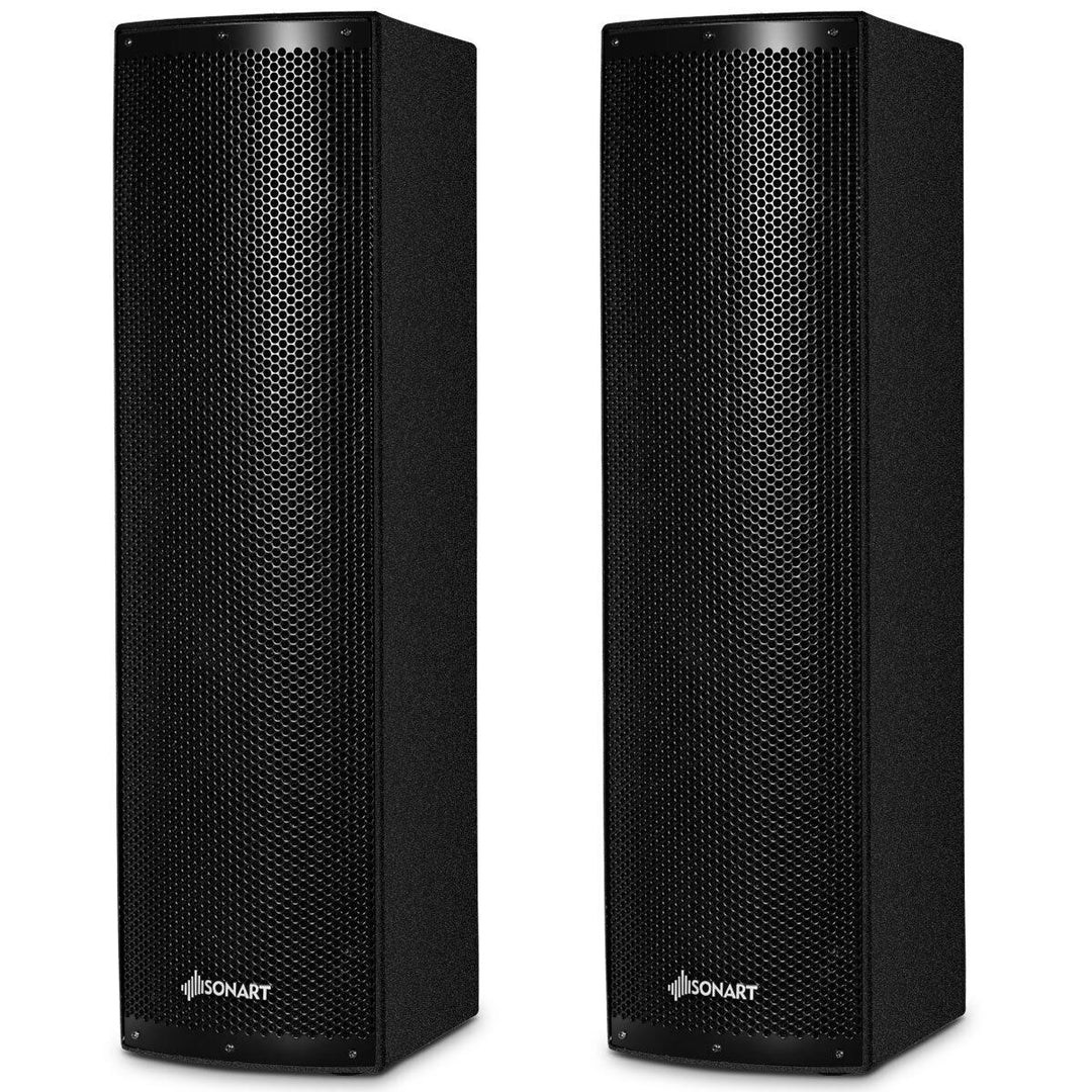 Sonart 2000W Set of 2 Bi-Amplified Speakers PA System with 3-Channel and Stands Image 6