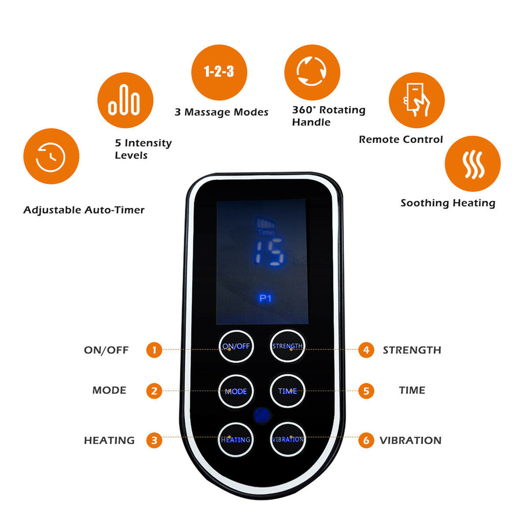 Foot Calf Shiatsu Massager Heat Remote Control Image 6