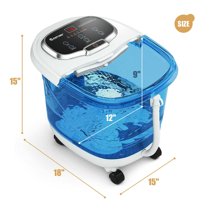 Portable Foot Spa Bath Motorized Massager Electric Feet Salon Tub w/Shower Timer Image 10