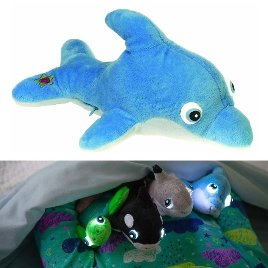 NightBuddies Baby Sea Life Orly Baby Dolphin Light-Up Plush Animal Toy Cortex Toys Image 1