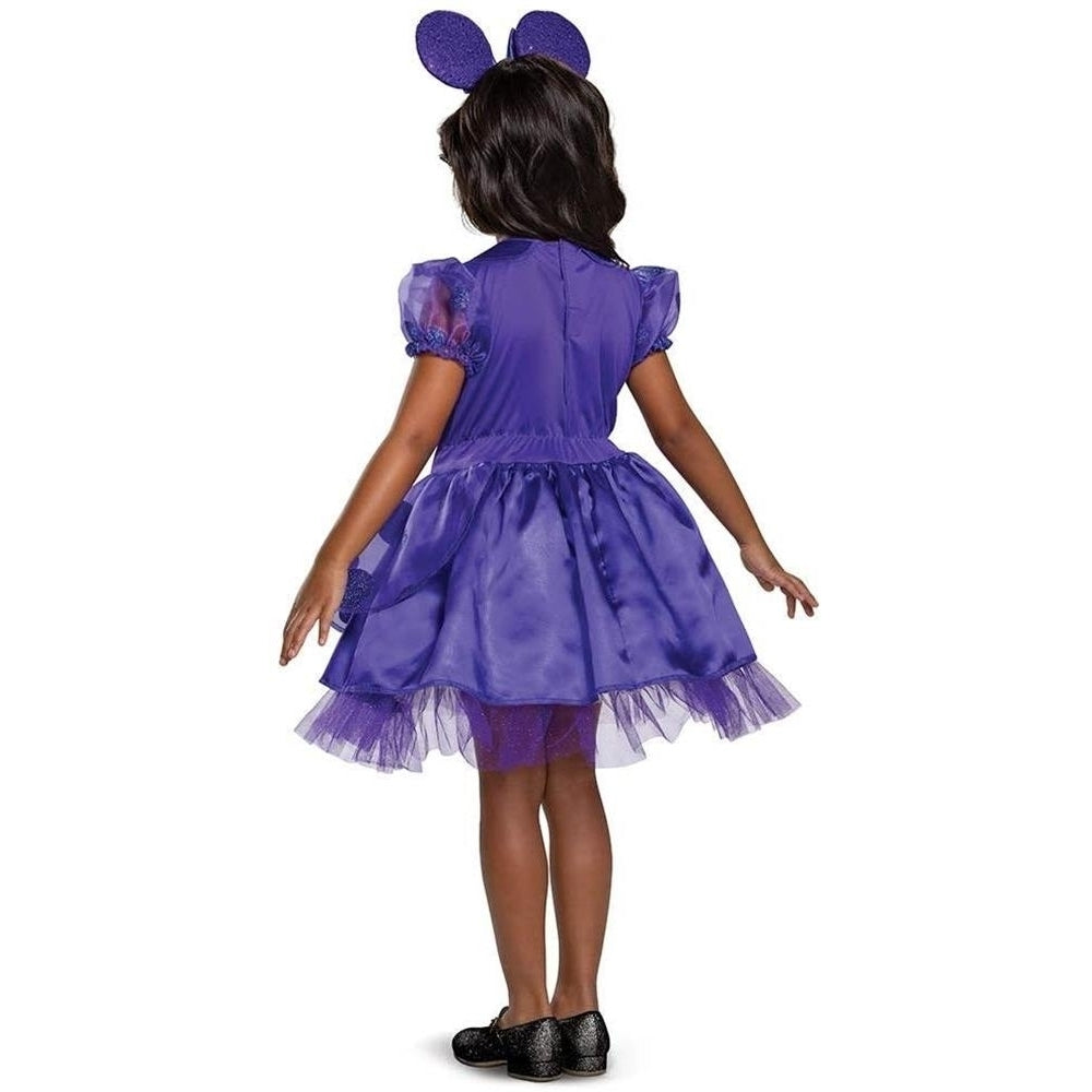 Minnie Mouse Toddler size L 4/6X Girls Costume Disney Purple Headband Bow Disguise Image 2
