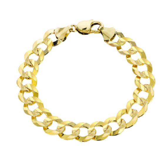 18K Gold Filled Cuban Curb bracelet Size 8 Men Or Women Image 1