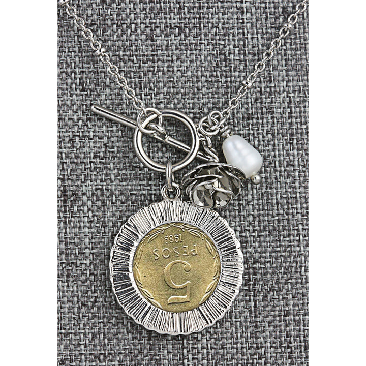 Chile Angel Coin Rose Toggle Pendant Image 4