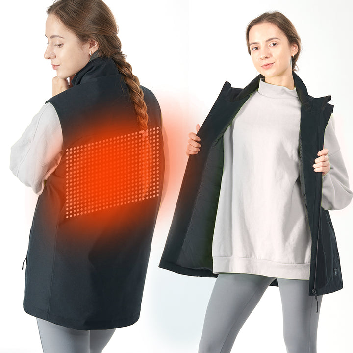 Goplus Electric USB Heated Vest Unisex Warm Thermal Sleeveless Jacket No Battery Black Image 11