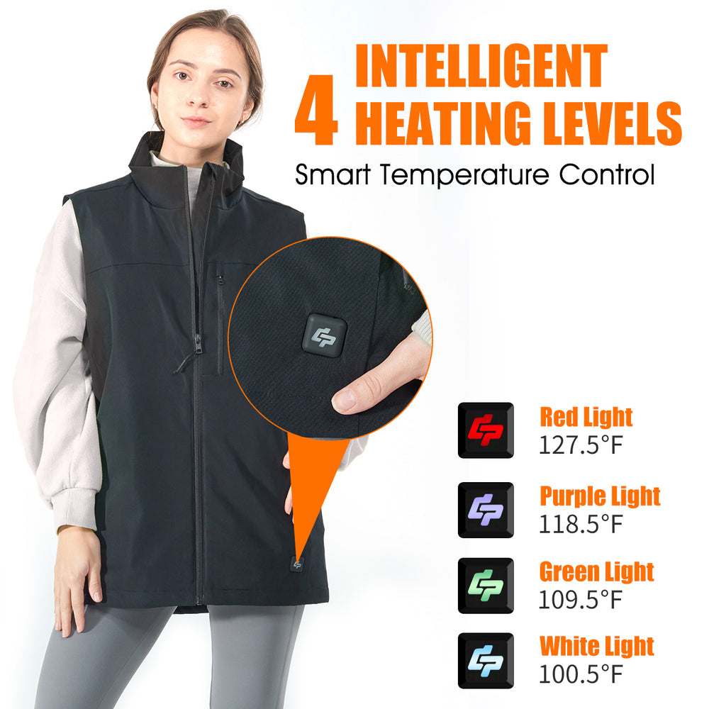 Goplus Electric USB Heated Vest Unisex Warm Thermal Sleeveless Jacket No Battery Black Image 2