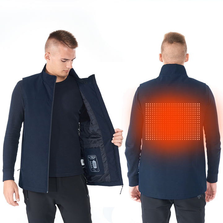 Goplus Electric USB Heated Vest Unisex Warm Thermal Sleeveless Jacket No Battery Navy Image 11