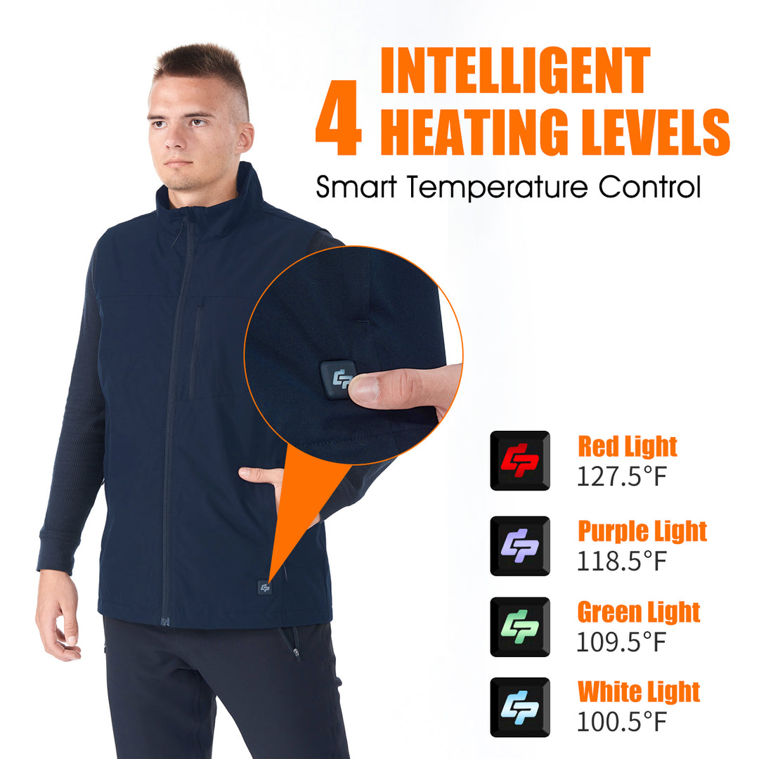 Goplus Electric USB Heated Vest Unisex Warm Thermal Sleeveless Jacket No Battery Navy Image 3