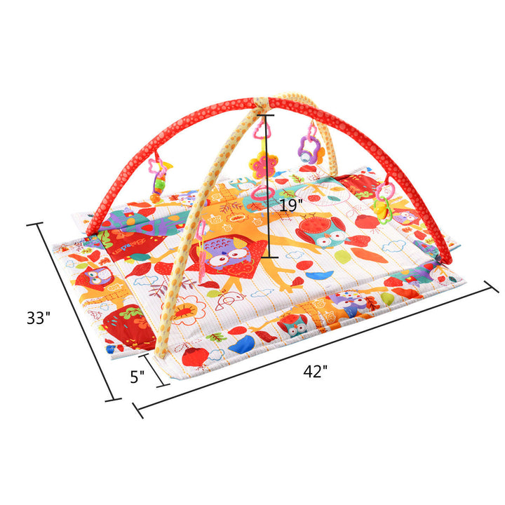 3 In 1 Multifunctional Baby Infant Activity Gym Play Mat Musical W/Hanging Toys Image 7