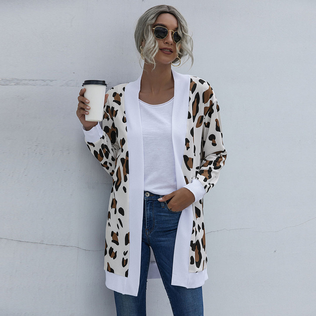 Playful Personality Animal Print Cardigan Image 1