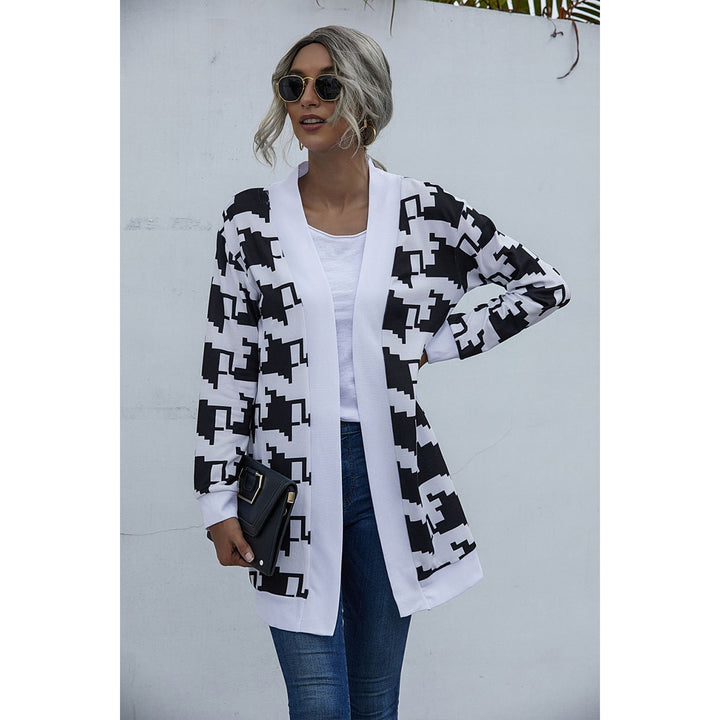 Playful Personality Animal Print Cardigan Image 1