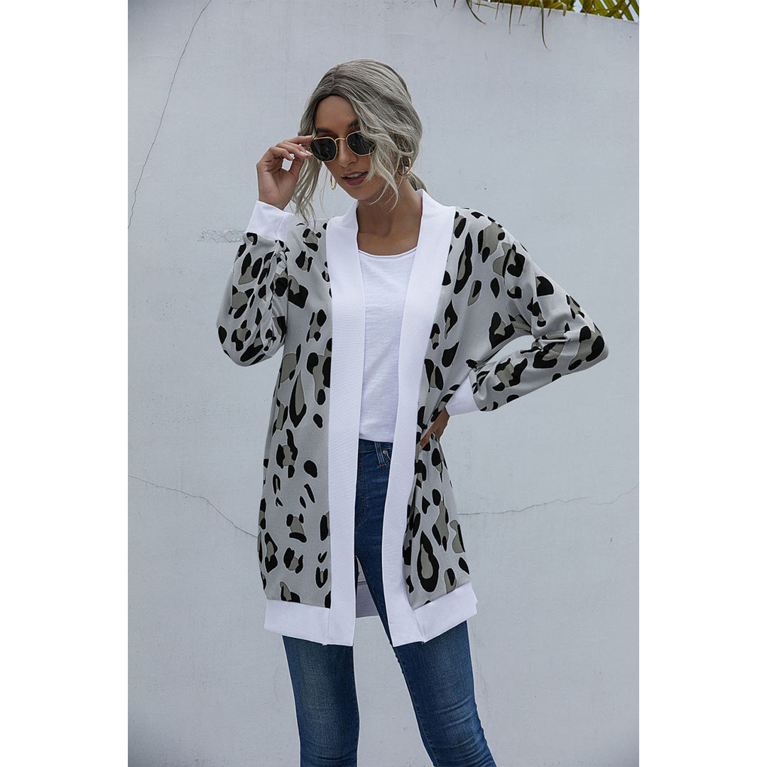 Playful Personality Animal Print Cardigan Image 4