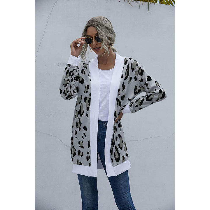 Playful Personality Animal Print Cardigan Image 1