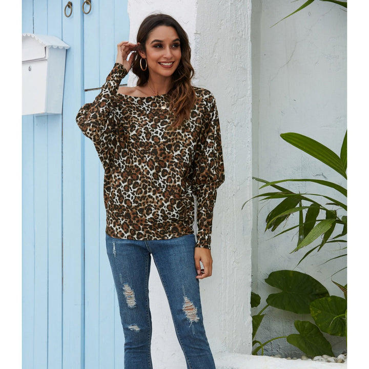 Off Shoulder Batwing Sleeve Top Pullover Image 1