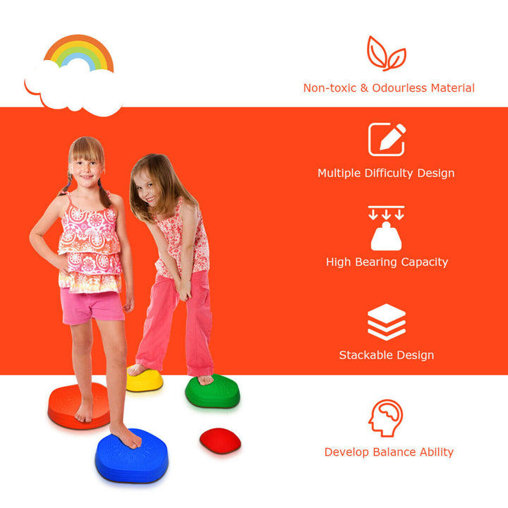 5pcs Kids Balance Stepping Stones Indoor and Outdoor Coordination and Balance Toy Image 7