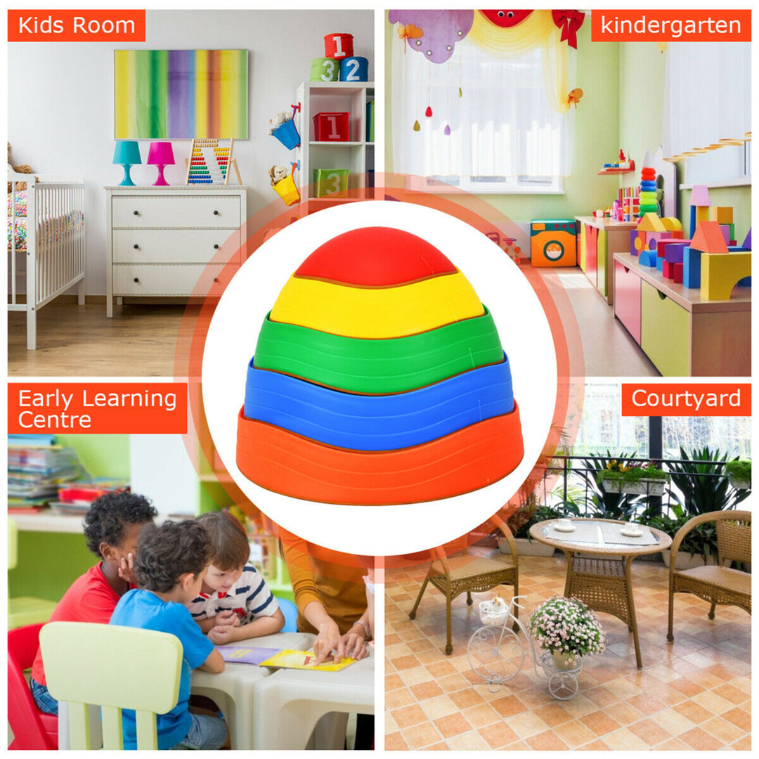 5pcs Kids Balance Stepping Stones Indoor and Outdoor Coordination and Balance Toy Image 8