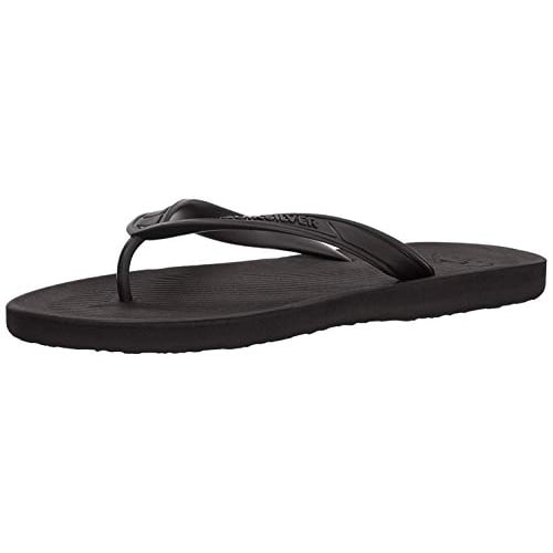 Quiksilver Mens Haleiwa Flip Flops Sandals Solid Black - AQYL100627-SBKM SOLID BLACK Image 4