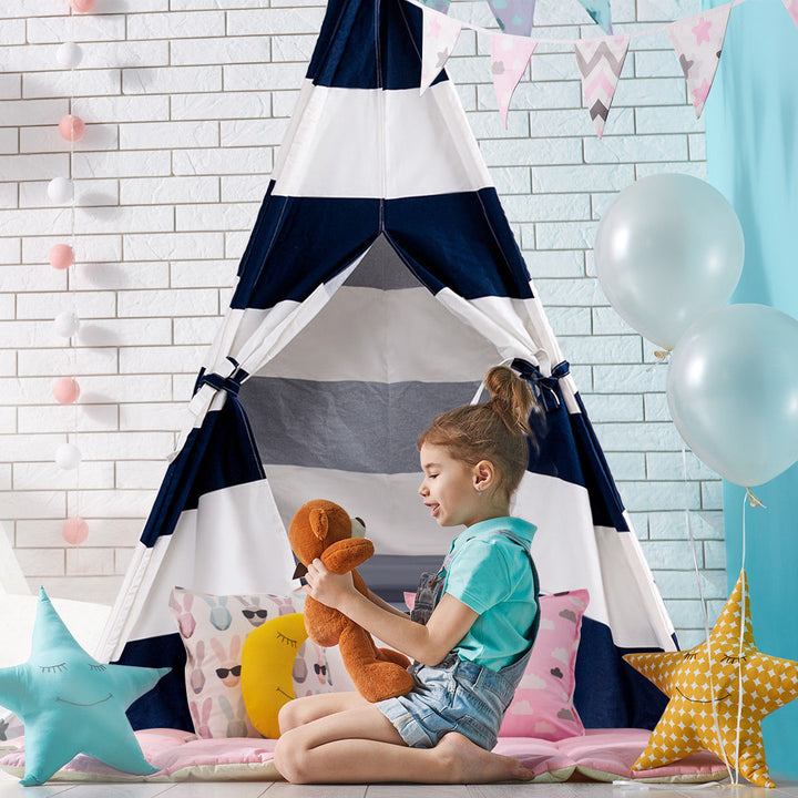Portable Play Tent Teepee Children Playhouse Sleeping Dome w/Carry Bag Image 2