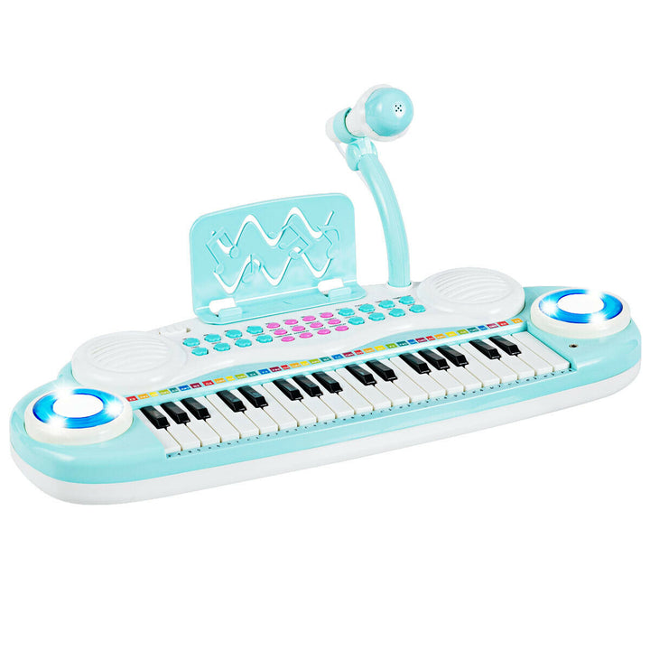 37 Keys Kids Toy Electronic Organ Portable Piano Keyboard w/ Microphone Image 1