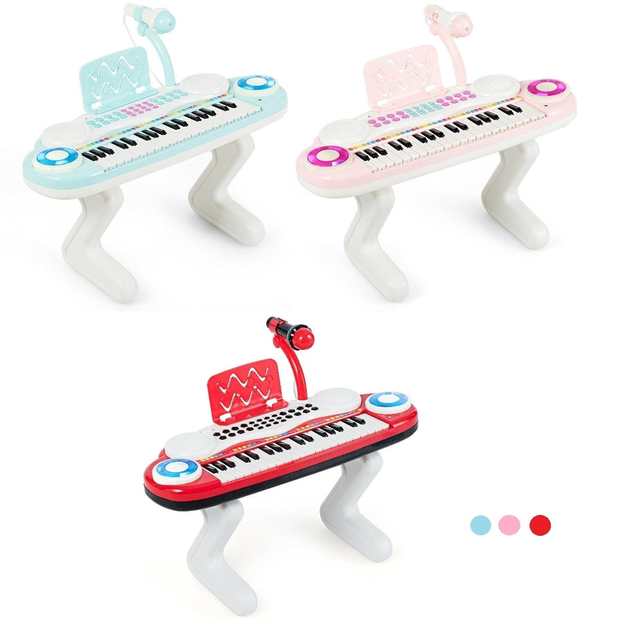 Z-Shaped Kids Toy Keyboard 37-Key Electronic Piano Image 1