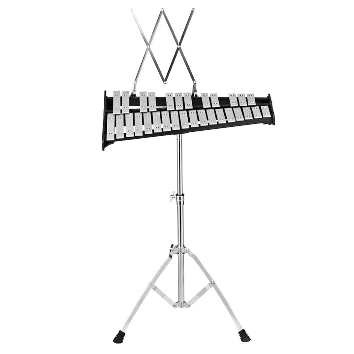 30 Notes Percussion Glockenspiel Bell Kit with Practice Pad Mallets Sticks Stand Image 10