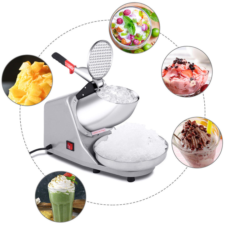 Electric Ice Crusher Shaver Machine Snow Cone Maker Shaved Ice 143 lbs Image 8