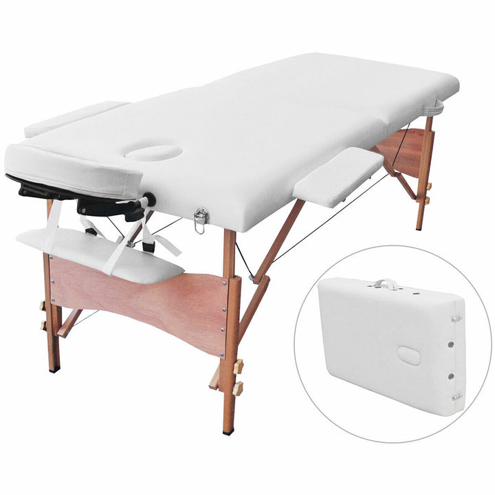 84"l Portable Massage Table Facial SPA Bed Tattoo W/free Carry Case (White) Image 9