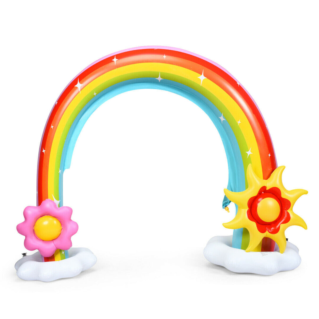 Inflatable Rainbow Sprinkler Outdoor Water Toy Summer Game Garden Yard Image 1