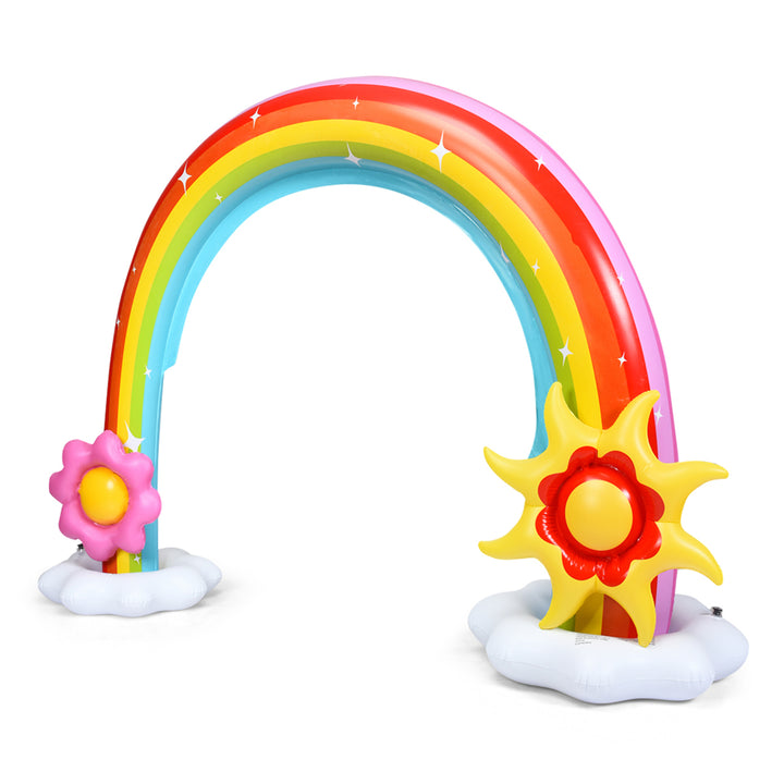 Inflatable Rainbow Sprinkler Outdoor Water Toy Summer Game Garden Yard Image 4