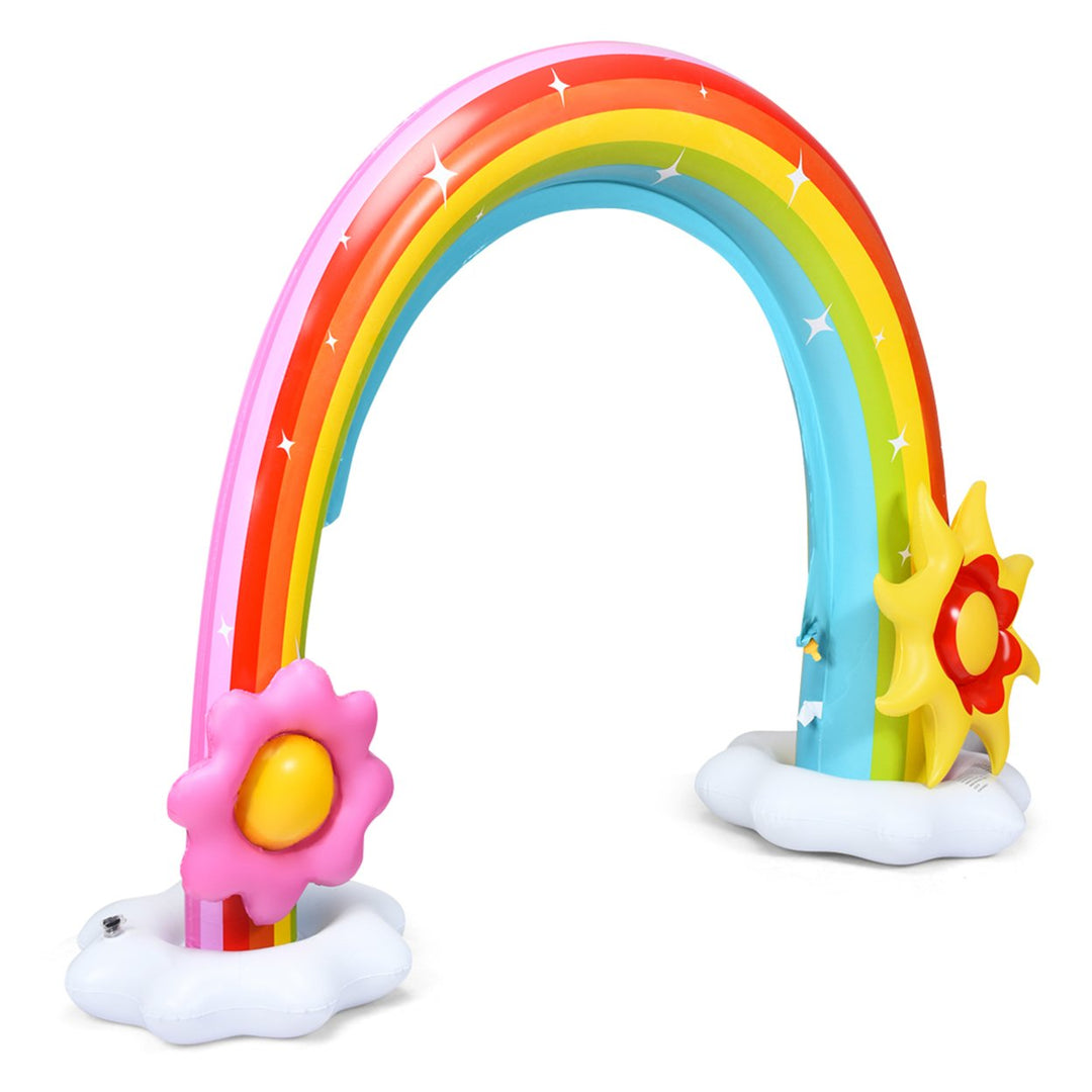 Inflatable Rainbow Sprinkler Outdoor Water Toy Summer Game Garden Yard Image 4