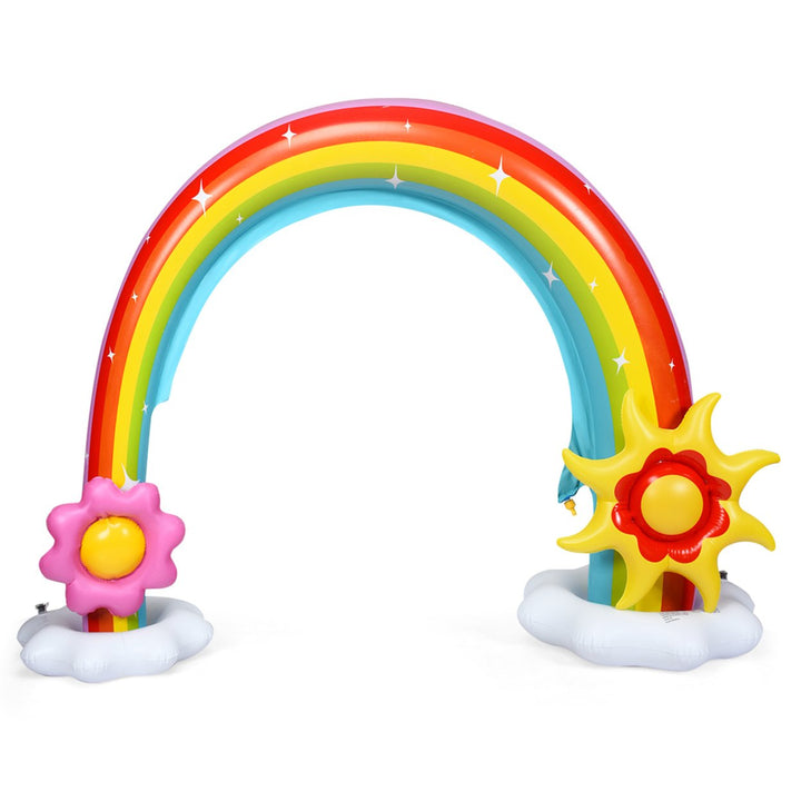 Inflatable Rainbow Sprinkler Outdoor Water Toy Summer Game Garden Yard Image 6