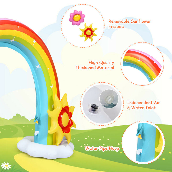 Inflatable Rainbow Sprinkler Outdoor Water Toy Summer Game Garden Yard Image 8