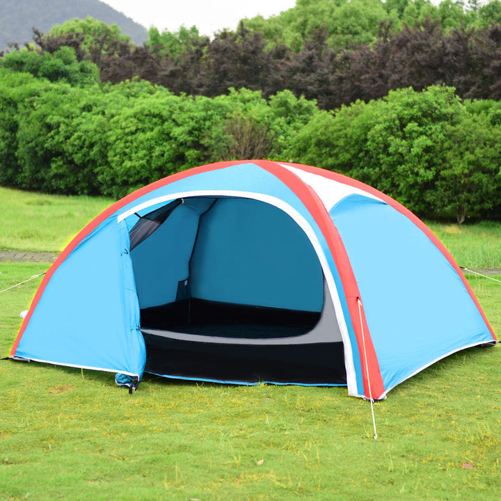 3 Person Inflatable Family Tent Camping Waterproof Wind Resistant w/ Bag Pump Image 4