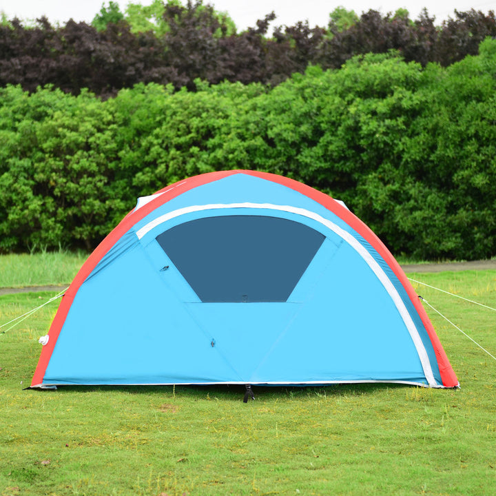 3 Person Inflatable Family Tent Camping Waterproof Wind Resistant w/ Bag Pump Image 4