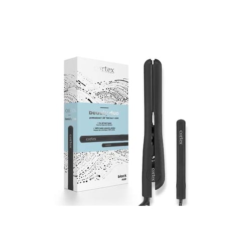 Cortex International Beauty Duo Flat Iron Set 1.25 Inch 0.5 Inch Modern Art Black Image 1