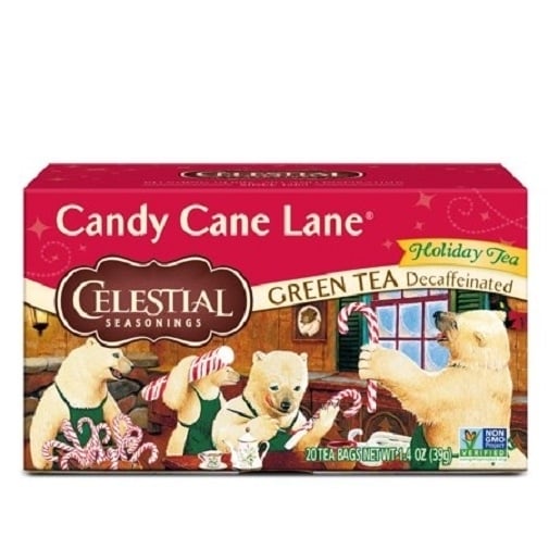 Celestial Seasonings Tea Candy Cane Lane Decaffeinated Green Tea Image 1