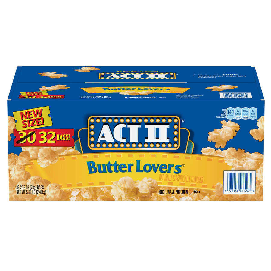 ACT II Butter Lovers Microwave Popcorn2.75 Ounce (32 Pack) Image 1