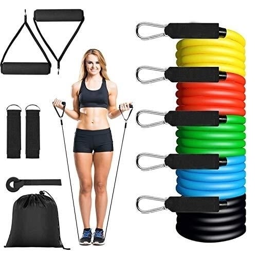 150LBS Heavy Resistance Bands 11 pc Image 2