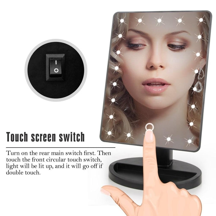 LED Lights Touch Screen Makeup Mirror Image 9