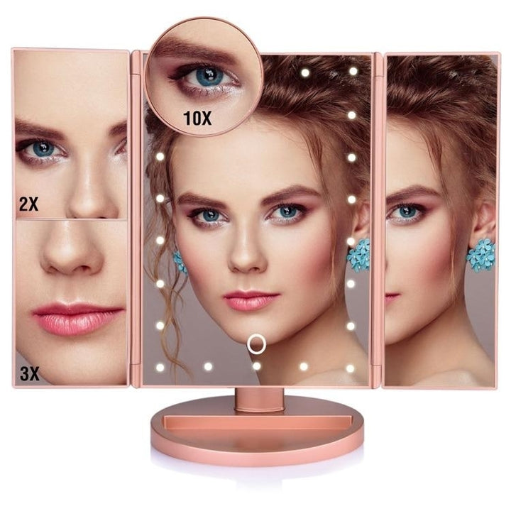 LED Lights Touch Screen Makeup Mirror Image 4