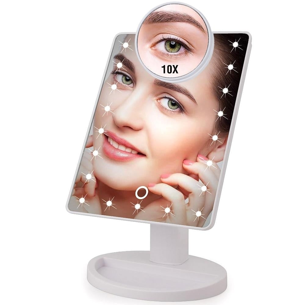 LED Lights Touch Screen Makeup Mirror Image 3