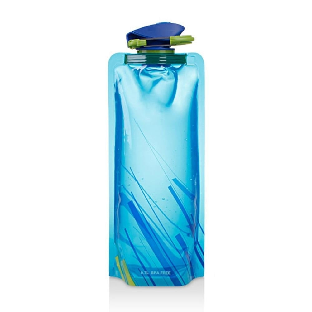 Reusable Sports Travel Portable Collapsible Folding Drink Water Bottle 700mL Image 1