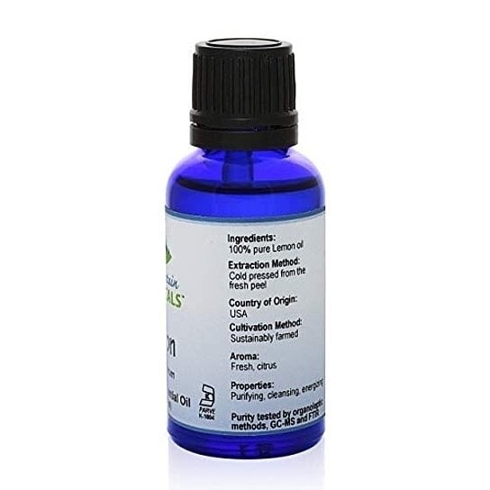 Lemon Essential Oil - 100% Pure Natural and Kosher Certified Citrus Limonum - 1 oz (30 ml) Bottle Image 2