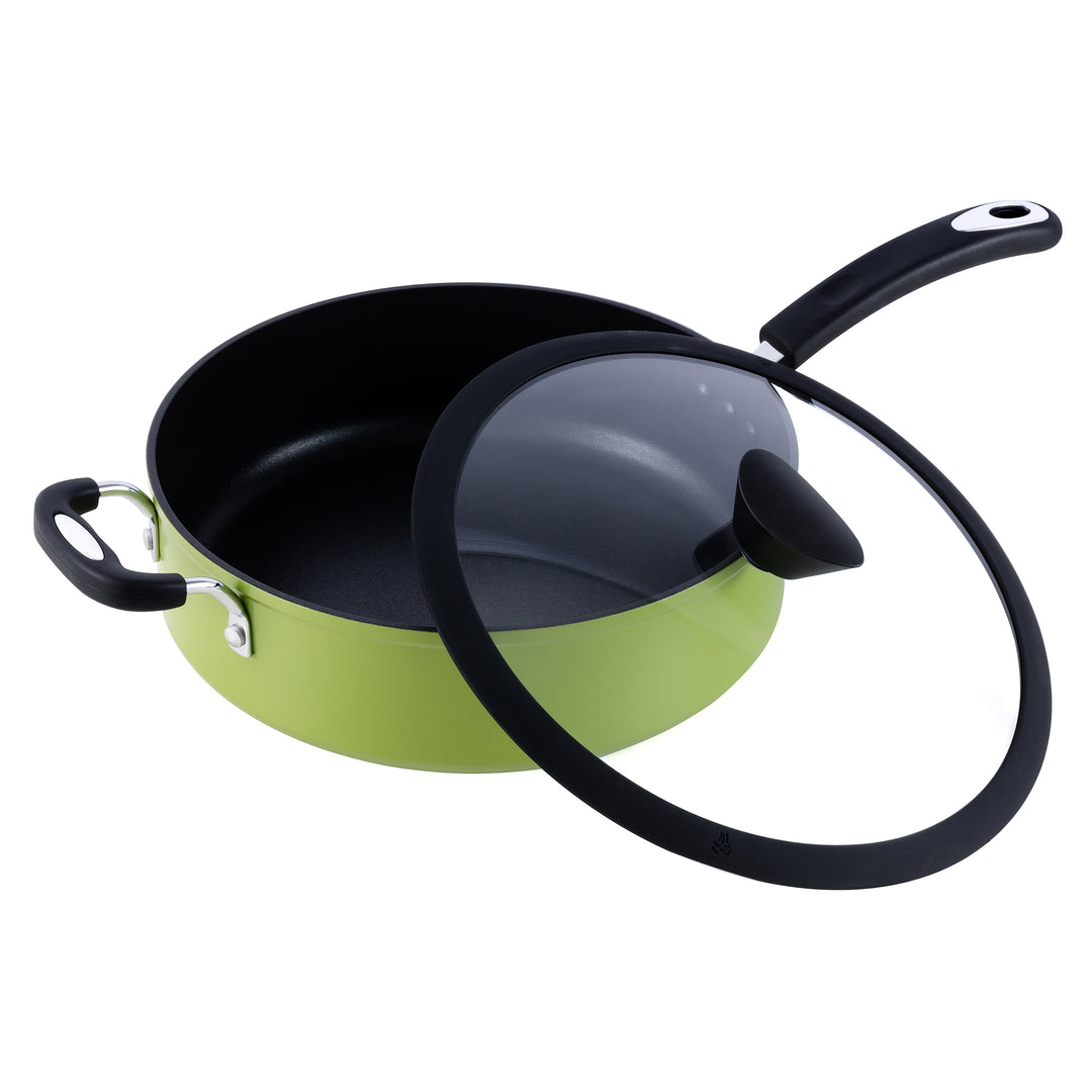 The All-In-One Green Sauce Pan by Ozeri -- 100% APEO, GenX, PFBS, PFOS, PFOA, NMP and NEP-Free German-Made Coating Image 1