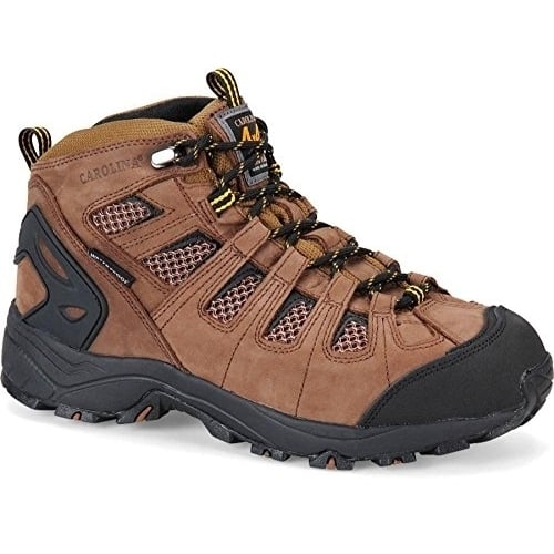 CAROLINA Men's 5" Quad Carbon Composite Toe Waterproof Hiker Work Boot Dark Brown - CA4525  BROWN Image 1